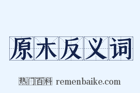 原木反义词是什么意思的图片